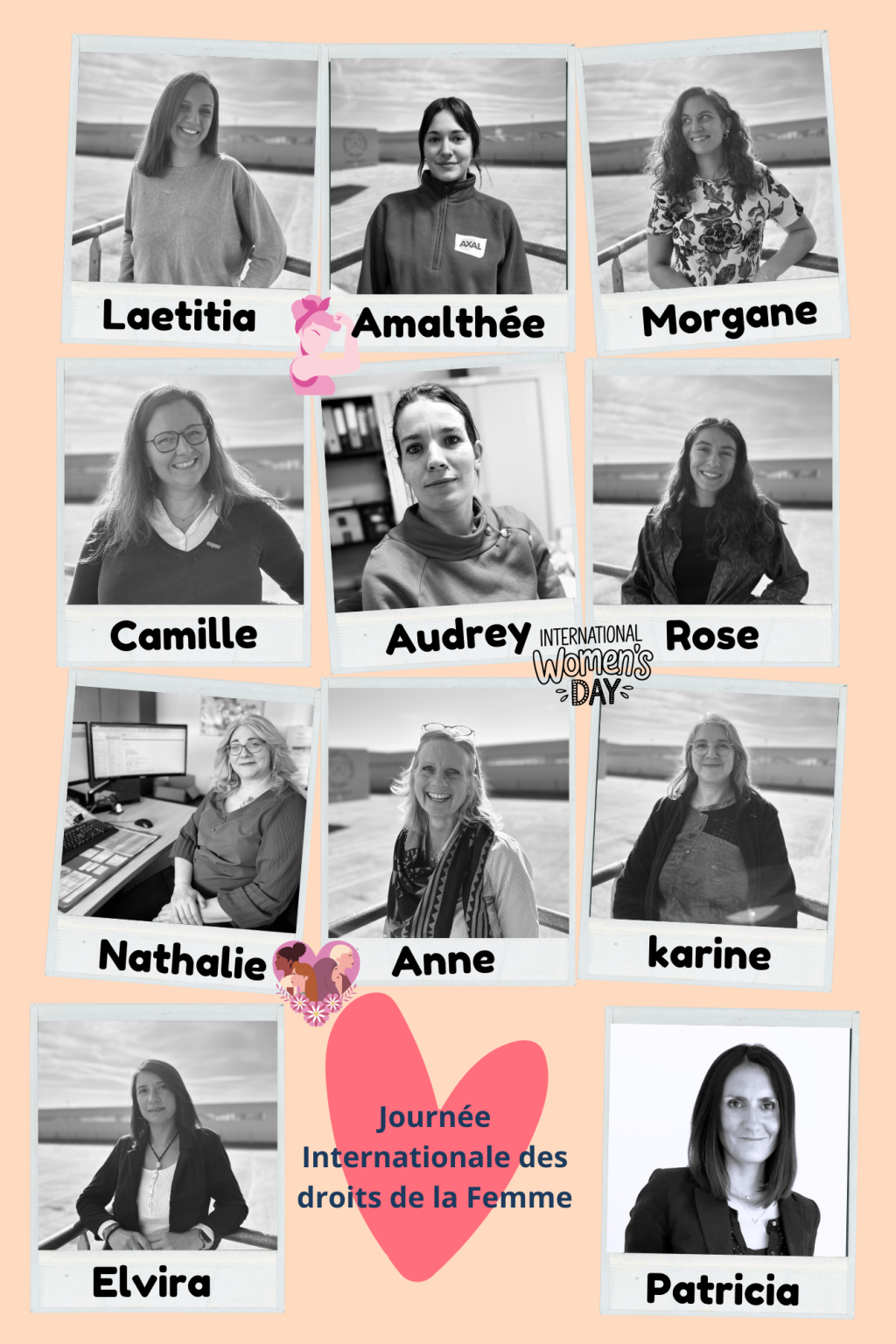 Portraits de collaboratrices à l'occasion de la journée internationale des droits des femmes