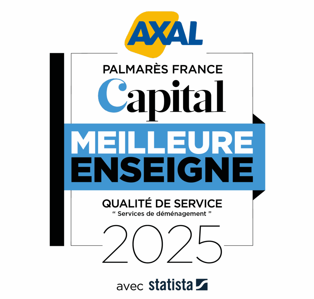 Axal élue meilleure enseigne 2025 dans la catégorie : Services à la personne pour le déménagement
